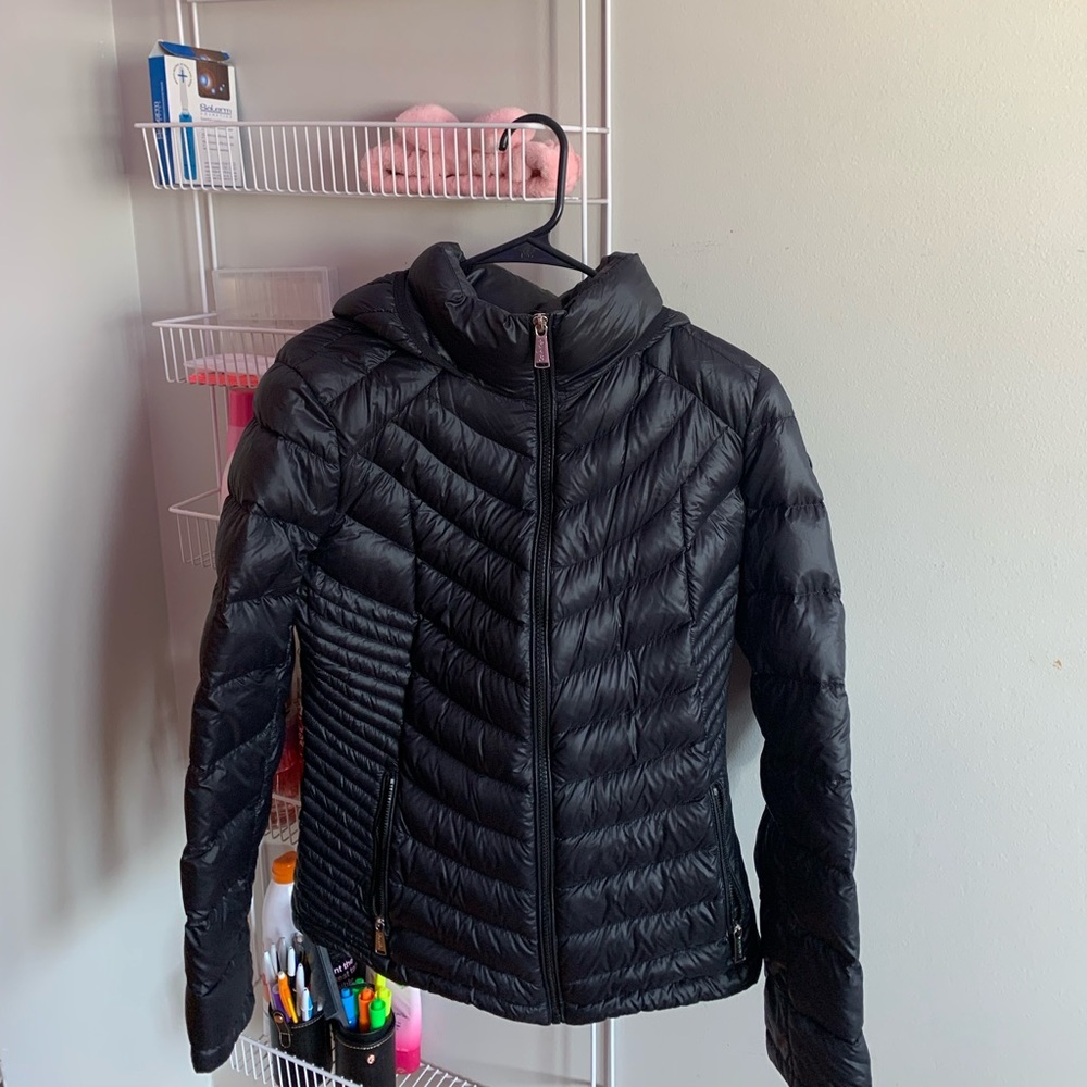 Michael Kors black jacket with silver detailing, good condition